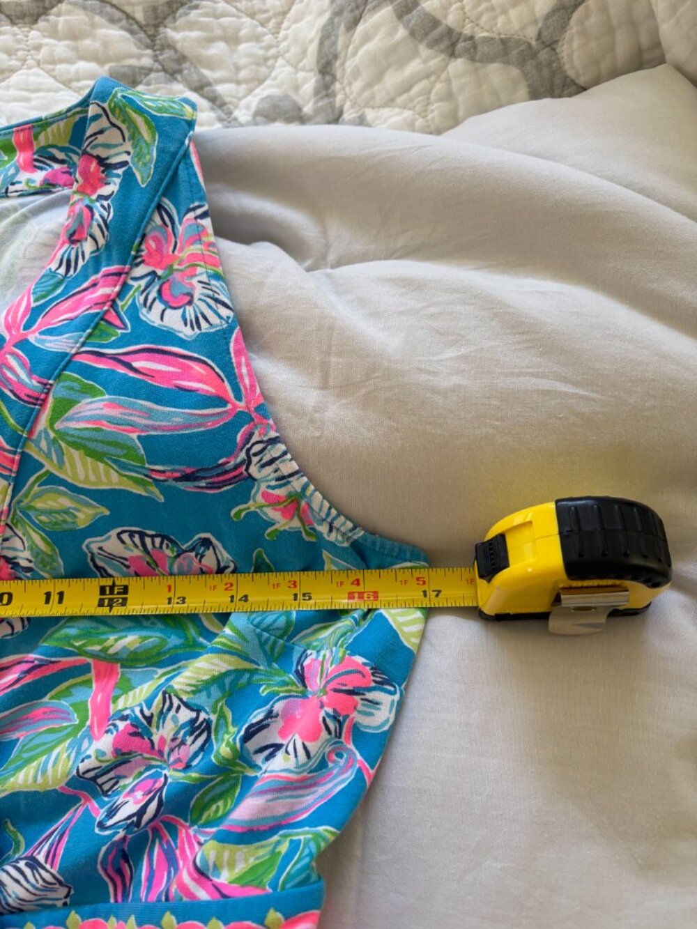 Lilly Pulitzer Clancie Wrap Dress Medium Formentera Turquoise Keep on Beleafing - Picture 12 of 12